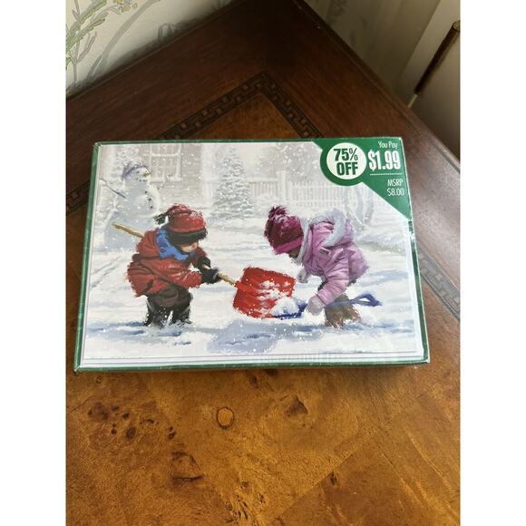 PAPER MAGIC GROUP Season's Greetings 14 Holiday Cards & Envelopes Sealed - Picture 1 of 3